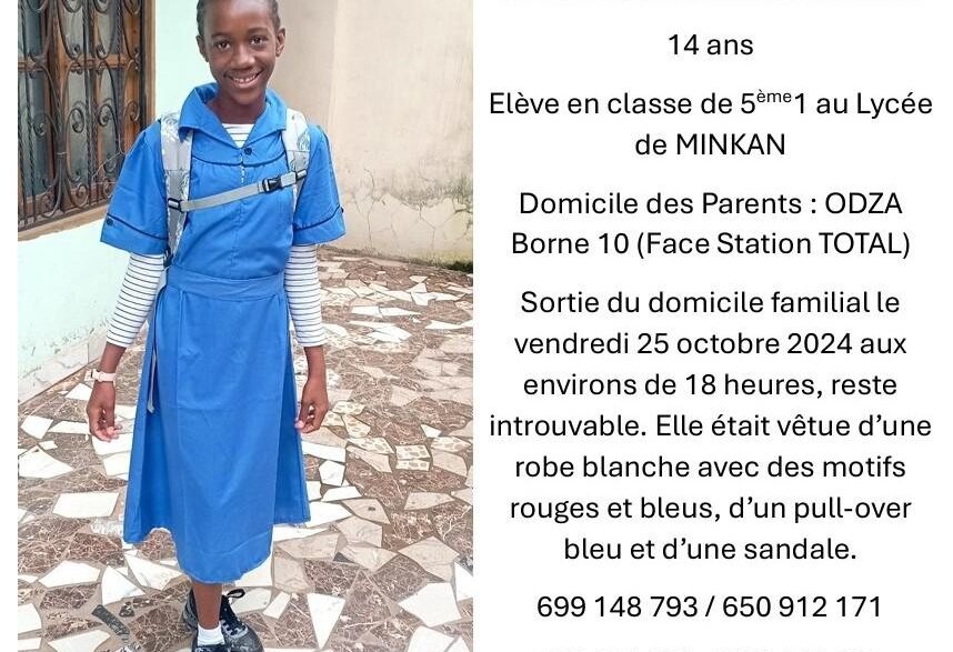 Une élève du Lycée de Minkan portée disparue