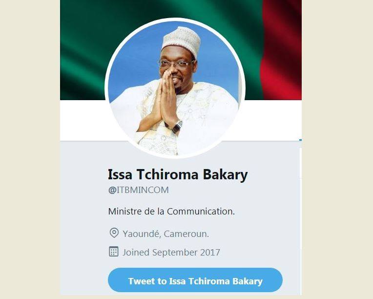 Issa Tchiroma page twitter