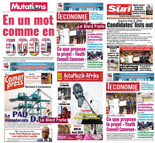 Cameroun La Revue De Presse De Ce Mardi 10 Décembre 2019 Lebledparle