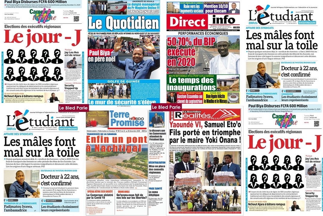 Cameroun La Revue De Presse Du Mardi 22 Décembre 2020 Lebledparle