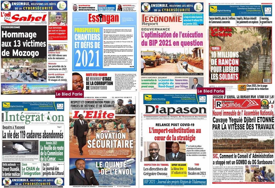 Cameroun La Revue De Presse Du Lundi 11 Janvier 2021 Lebledparle