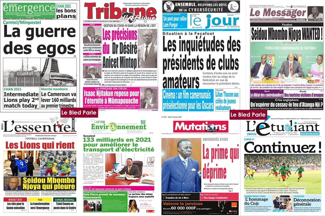 Cameroun La Revue De Presse Du Mardi 19 Janvier 2021 Lebledparle