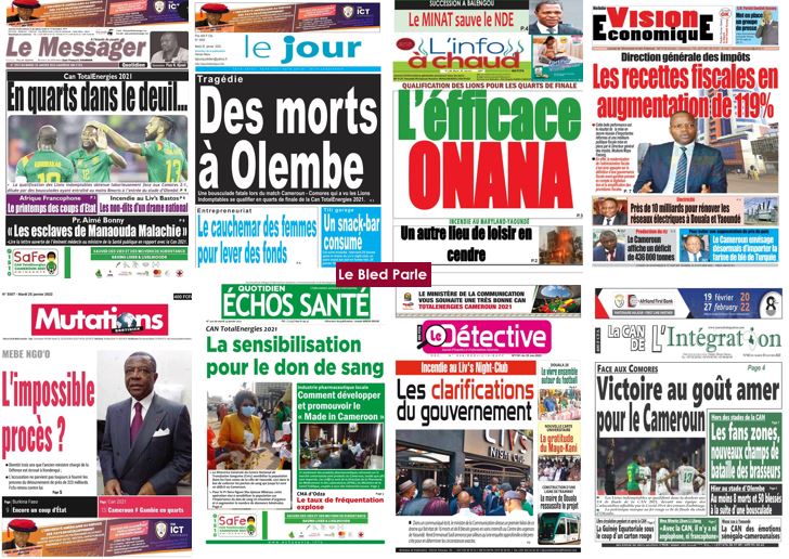 Cameroun La Revue De Presse Du Mardi 25 Janvier 2022 Lebledparle