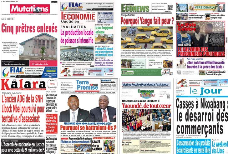 Cameroun La Revue De Presse Du Mardi 20 Septembre 2022 Lebledparle