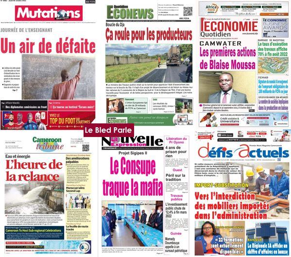 Cameroun La Revue De Presse Du Jeudi 6 Octobre 2022 Lebledparle