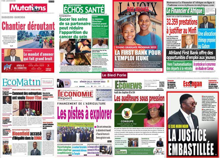 Cameroun La Revue De Presse Du Lundi 24 Octobre 2022 Lebledparle