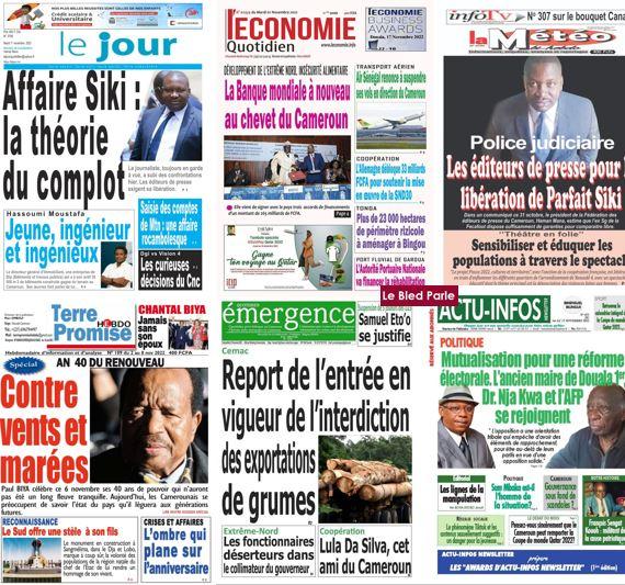 Cameroun La Revue De Presse Du Mardi 1er Novembre 2022 Lebledparle