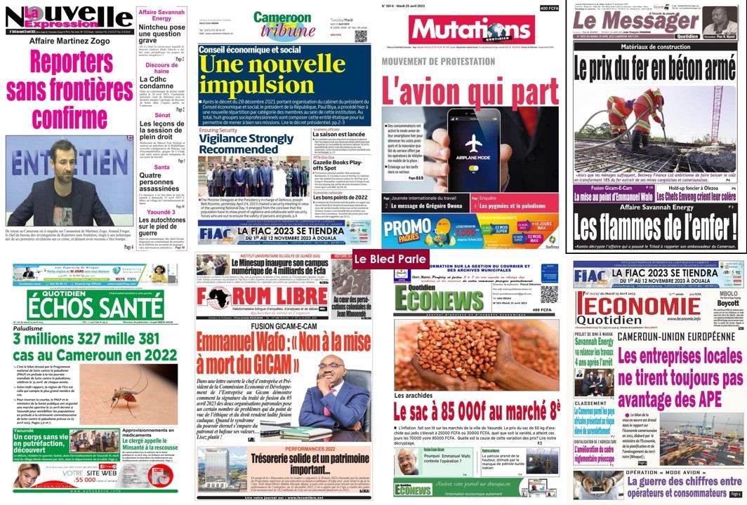 La Revue De Presse Camerounaise Du Mardi 25 Avril 2023 Lebledparle