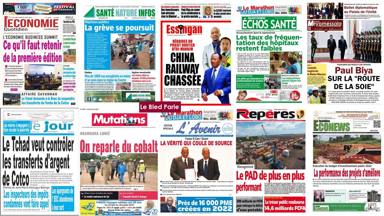 La Revue De Presse Camerounaise Du Lundi 5 Juin 2023 Lebledparle