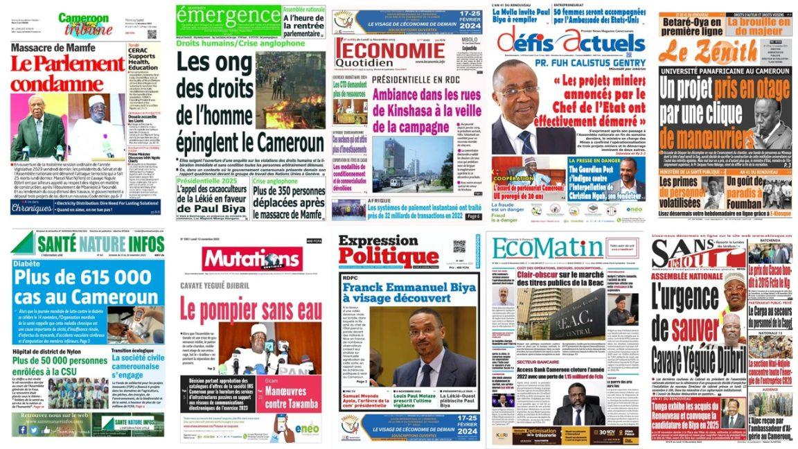 La Revue De Presse Camerounaise Du Vendredi 11 Octobre 2024 Lebledparle