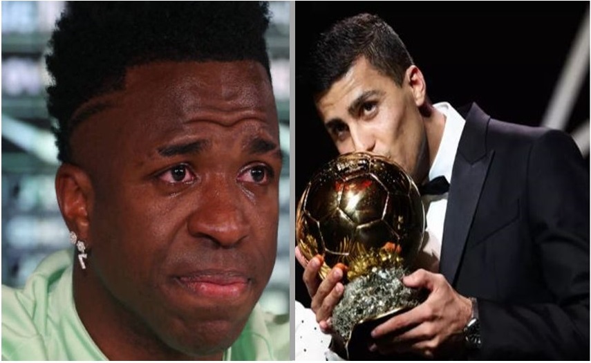 Illustration : Mauvaise surprise pour Vinicius Jr devant Rodri, sacré Ballon d'Or 2024