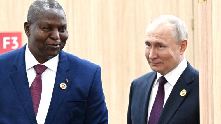 Faustin-Archange Touadéra et Vladimir Poutine